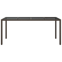 Produktbild för Trädgårdsbord Brun 190 x 90 x 75 cm konstrotting