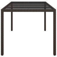 Produktbild för Trädgårdsbord Brun 190 x 90 x 75 cm konstrotting