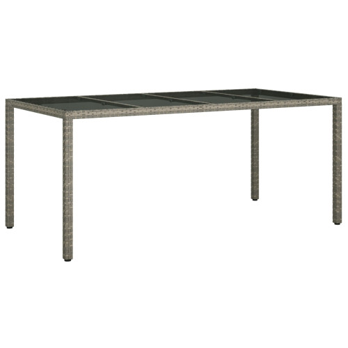 vidaXL Trädgårdsbord Grå 190 x 90 x 75 cm konstrotting