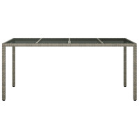 Produktbild för Trädgårdsbord Grå 190 x 90 x 75 cm konstrotting