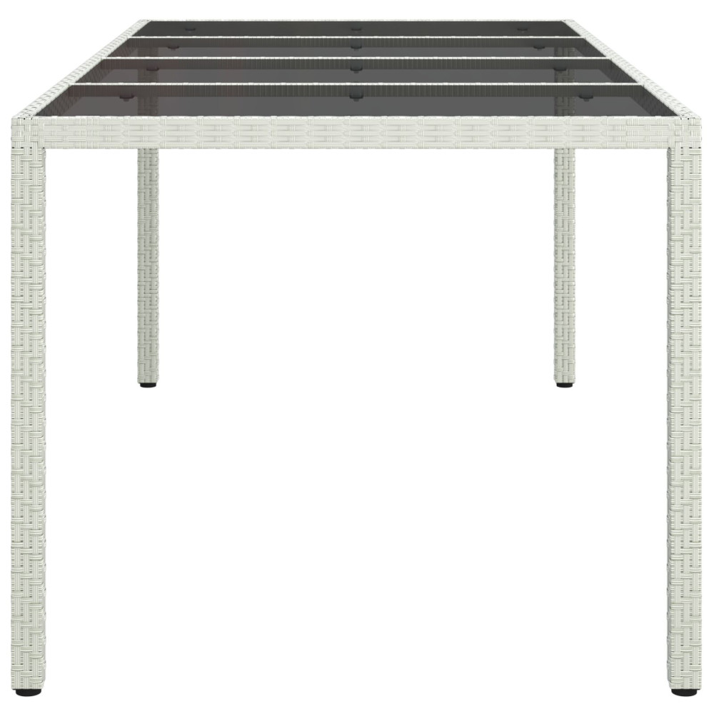 Produktbild för Trädgårdsbord Vit 190 x 90 x 75 cm konstrotting