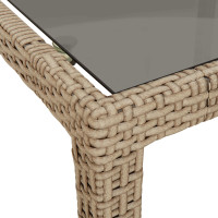 Produktbild för Trädgårdsbord Beige 190 x 90 x 75 cm konstrotting