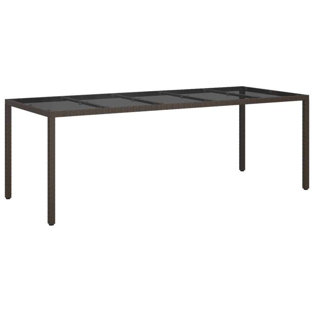 Produktbild för Trädgårdsbord Brun 250 x 100 x 75 cm konstrotting