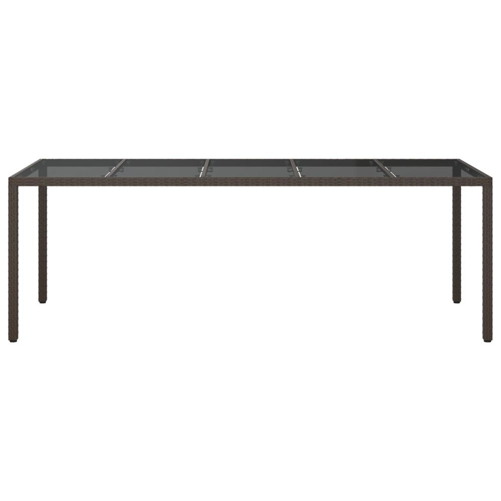 Produktbild för Trädgårdsbord Brun 250 x 100 x 75 cm konstrotting