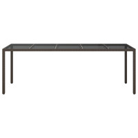 Produktbild för Trädgårdsbord Brun 250 x 100 x 75 cm konstrotting