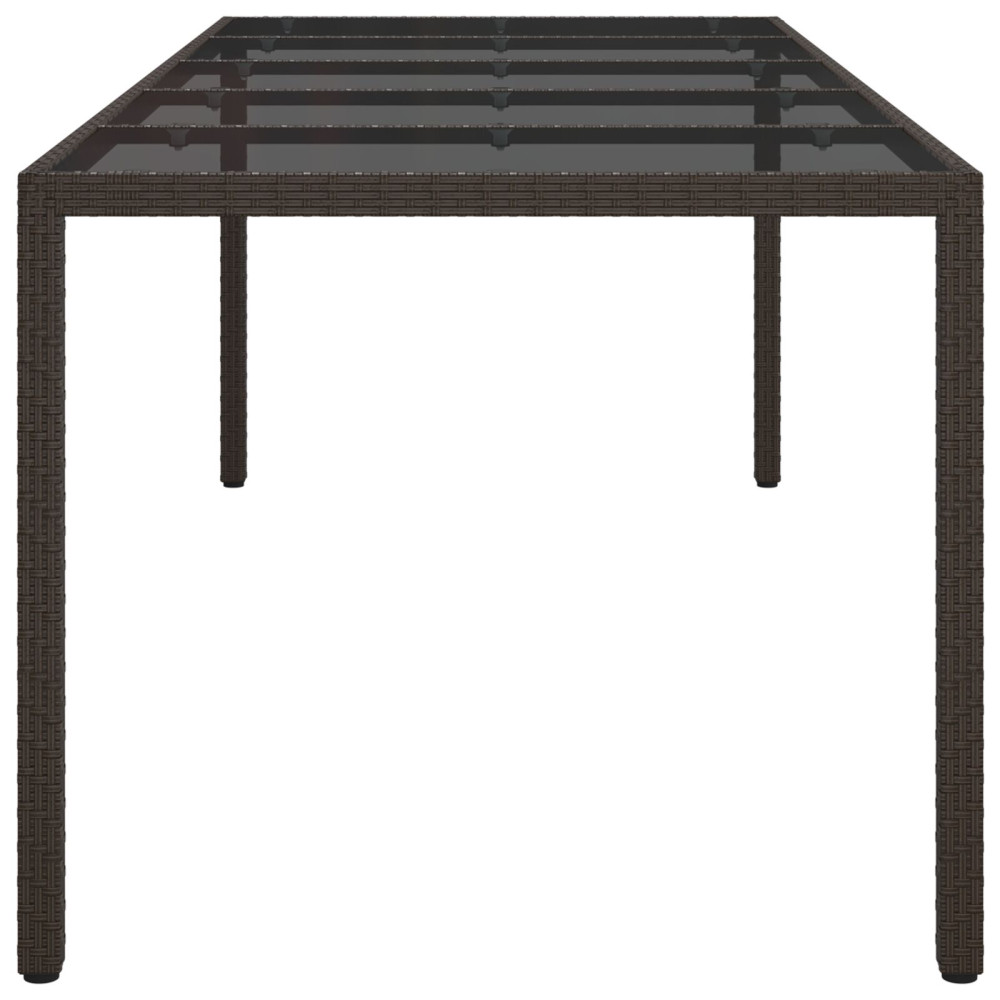 Produktbild för Trädgårdsbord Brun 250 x 100 x 75 cm konstrotting