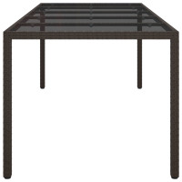 Produktbild för Trädgårdsbord Brun 250 x 100 x 75 cm konstrotting