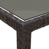 Produktbild för Trädgårdsbord Brun 250 x 100 x 75 cm konstrotting