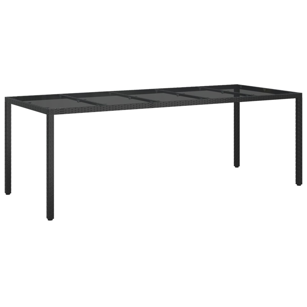 Produktbild för Trädgårdsbord Ren Svart 250 x 100 x 75 cm konstrotting