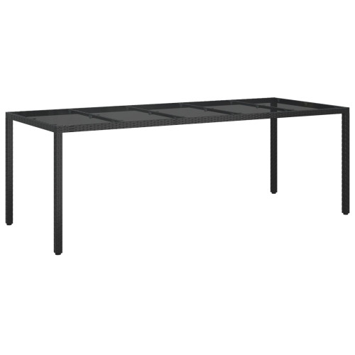 vidaXL Trädgårdsbord Ren Svart 250 x 100 x 75 cm konstrotting