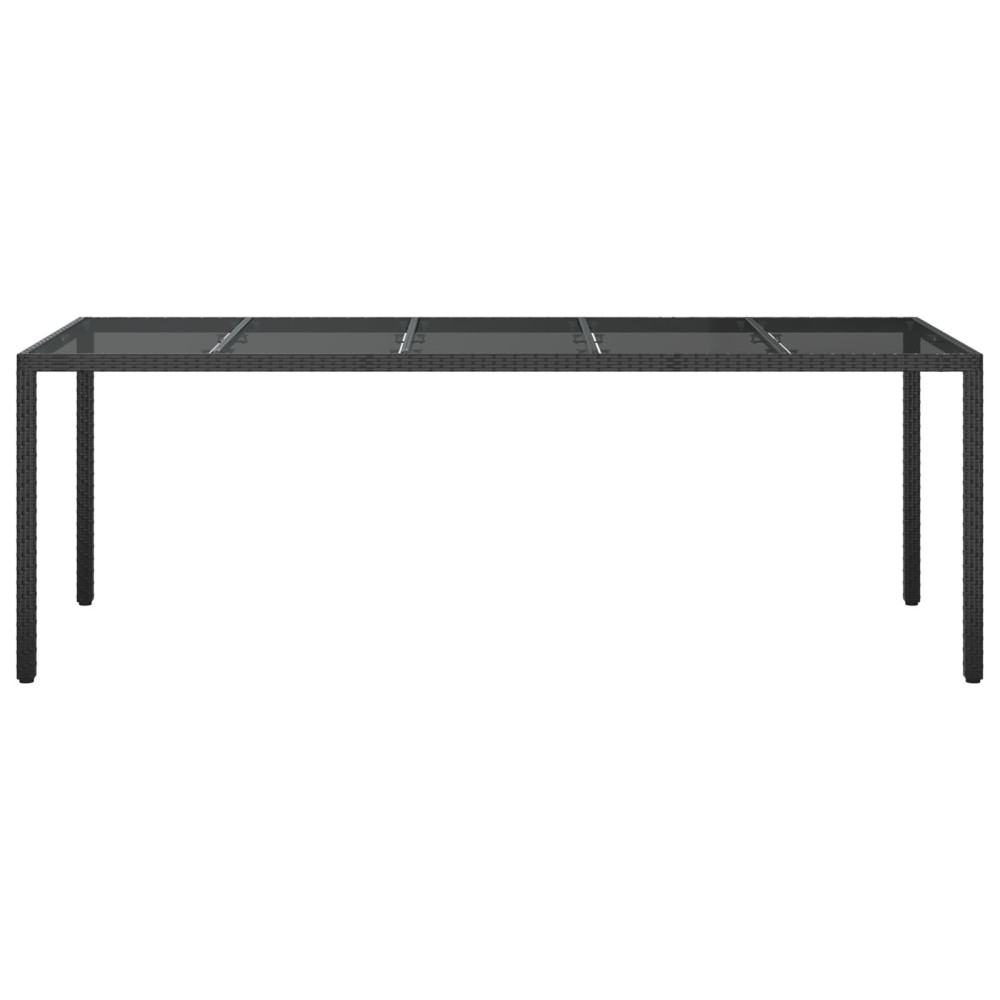 Produktbild för Trädgårdsbord Ren Svart 250 x 100 x 75 cm konstrotting
