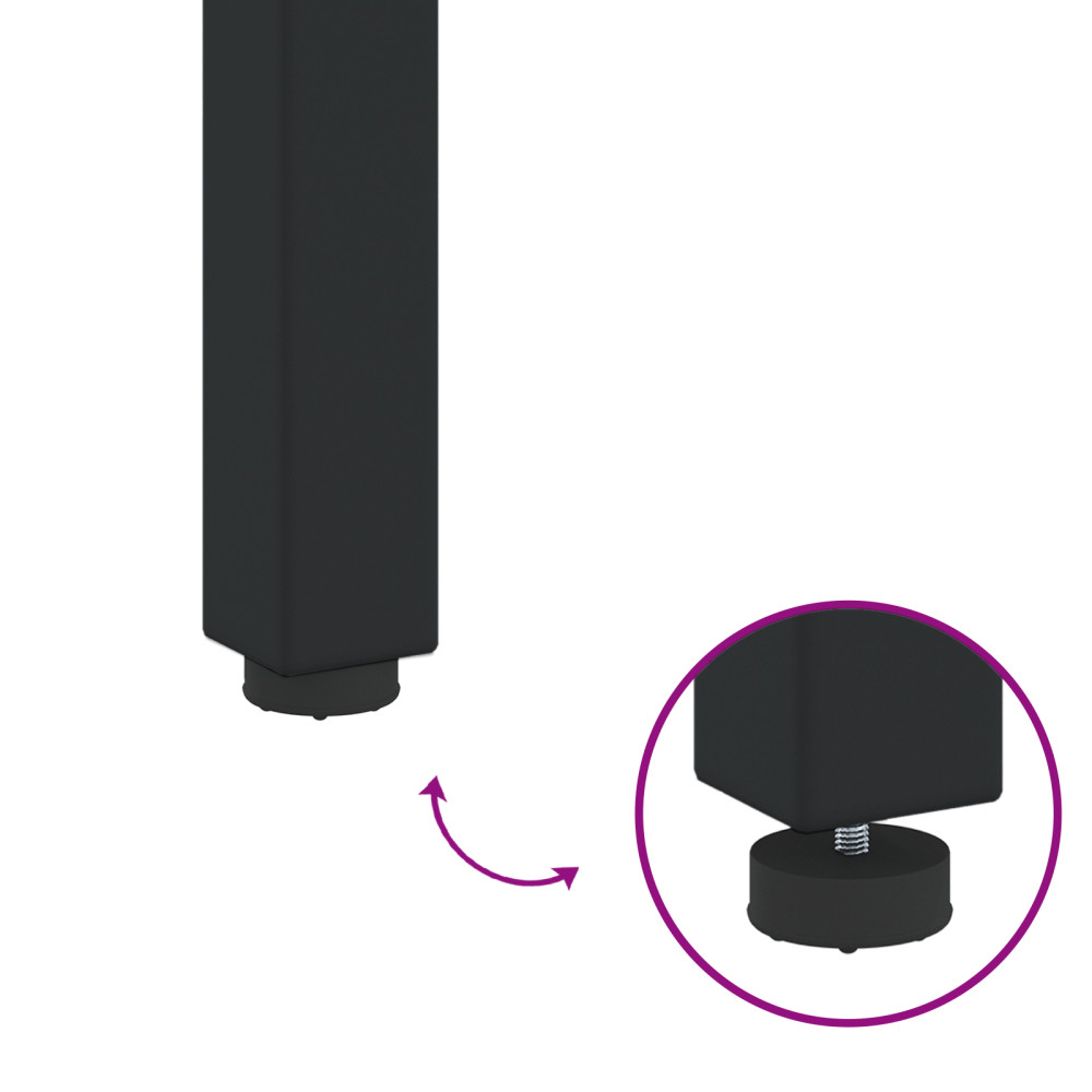 Produktbild för Solsäng Reclining Svart 200 x 55 x 35 cm Massivt Akaciaträ