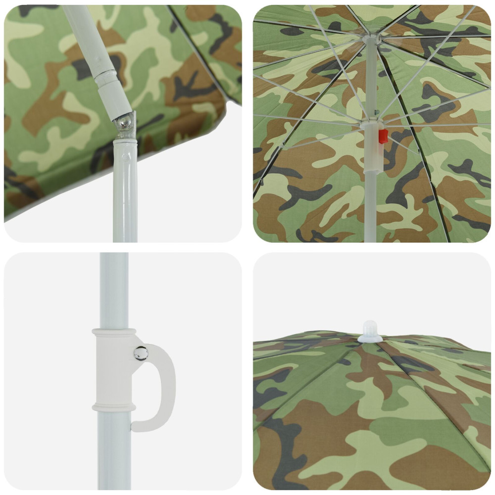 Produktbild för Trädgårdsparasol 170T polyester Kamouflage