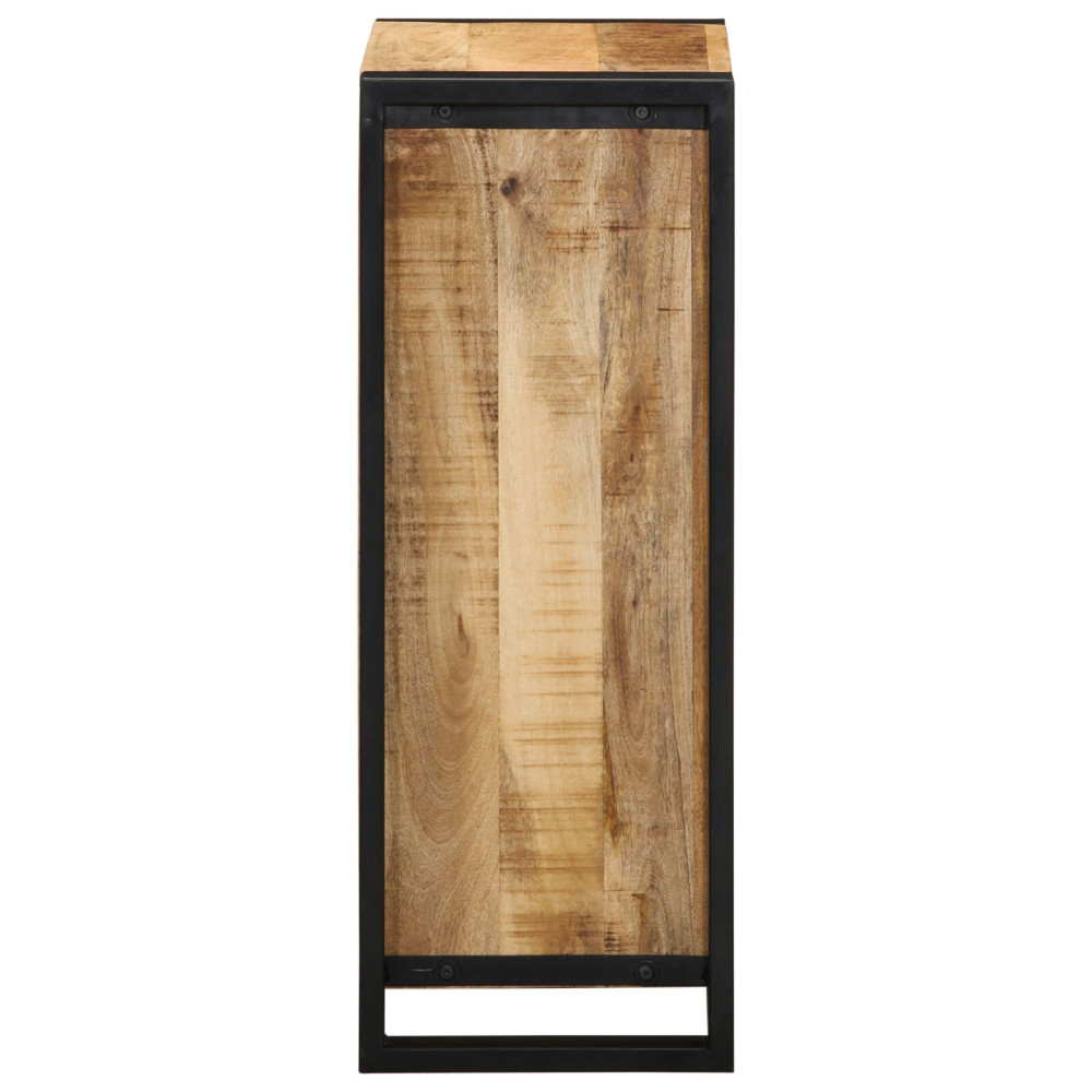 Produktbild för Nattduksbord med hylla Brun 40 x 30 x 80 cm Massivt Mangoträ