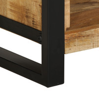 Produktbild för Nattduksbord med hylla Brun 40 x 30 x 80 cm Massivt Mangoträ