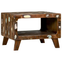 Produktbild för Kaffeebord Flerfärgsdesign 50 x 50 x 35 cm Solid återvunnen trä