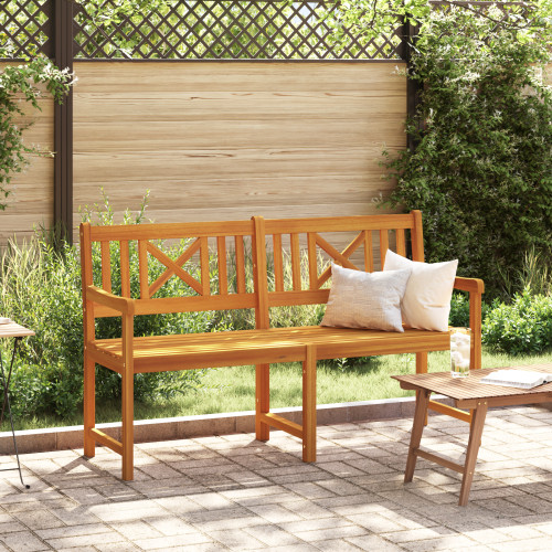 vidaXL Utomhusbänk Naturlig 150 x 56 x 90 cm Massivt Akaciaträ