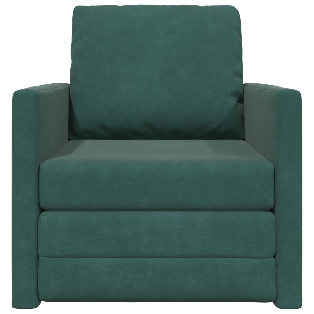 Produktbild för Soffsäng Mörkgrön 74 x 77 x 81 cm Sammet