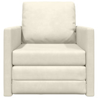 Produktbild för Soffsäng Kräm 74 x 77 x 81 cm Sammet
