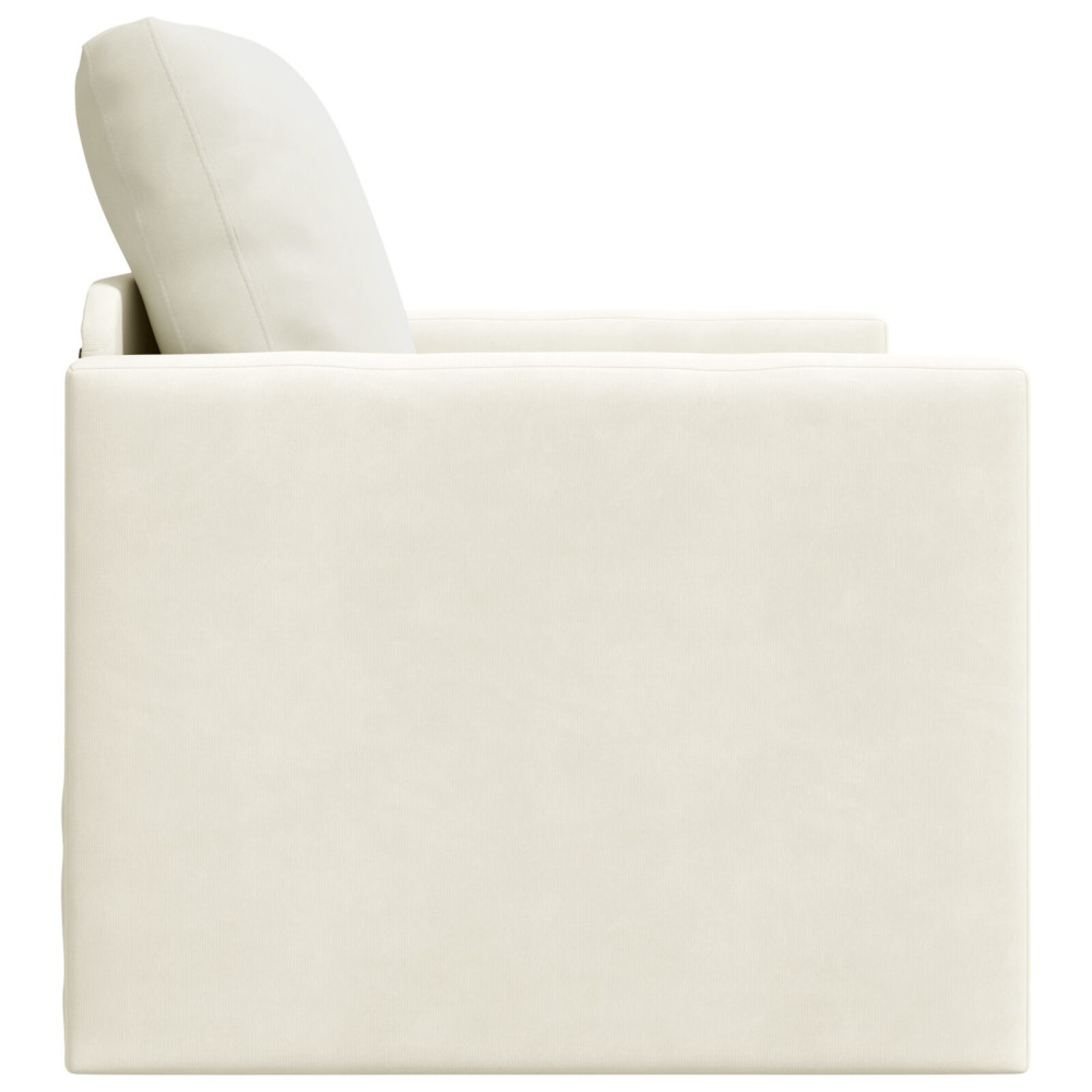 Produktbild för Soffsäng Kräm 74 x 77 x 81 cm Sammet