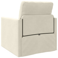 Produktbild för Soffsäng Kräm 74 x 77 x 81 cm Sammet