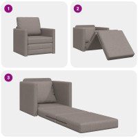 Produktbild för Soffsäng Taupe 74 x 77 x 81 cm tyg