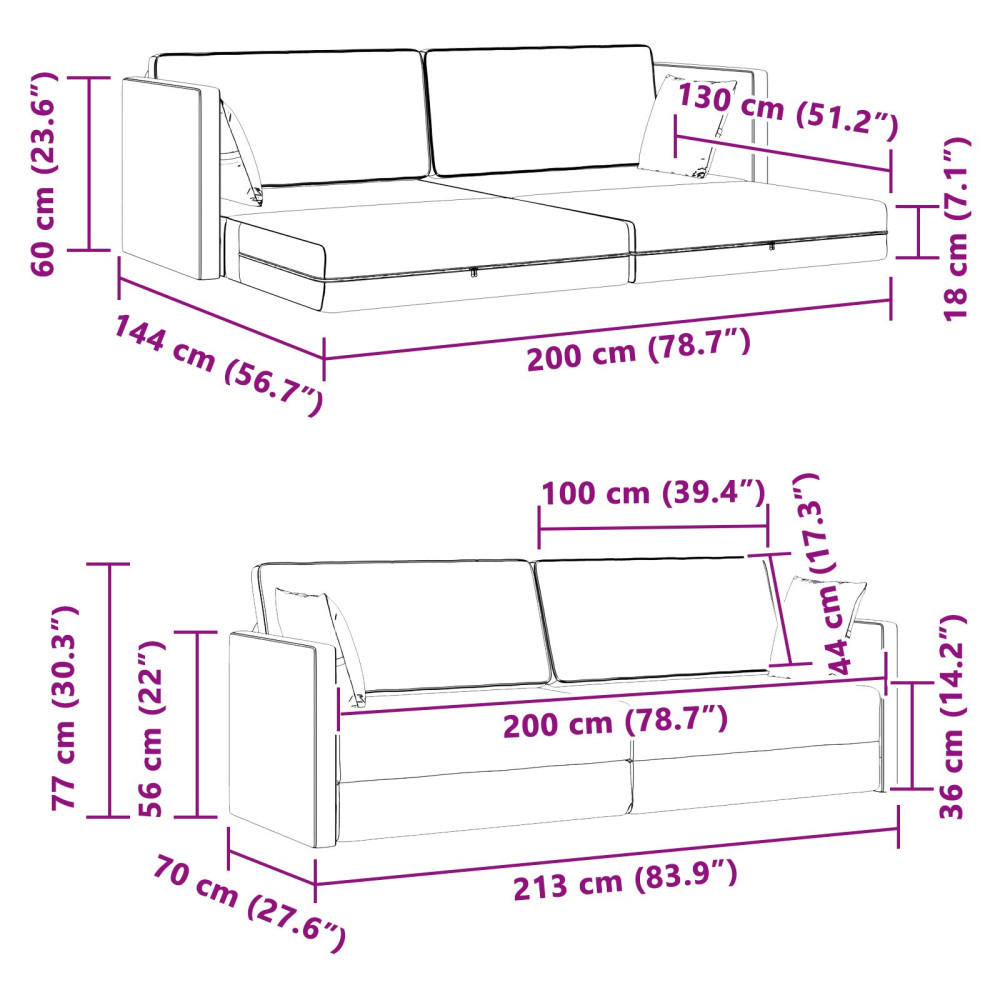 Produktbild för Golvbäddsoffa Mörkgrön 213 x 70 x 77 cm Sammet