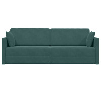 Produktbild för Golvbäddsoffa Mörkgrön 213 x 70 x 77 cm Sammet