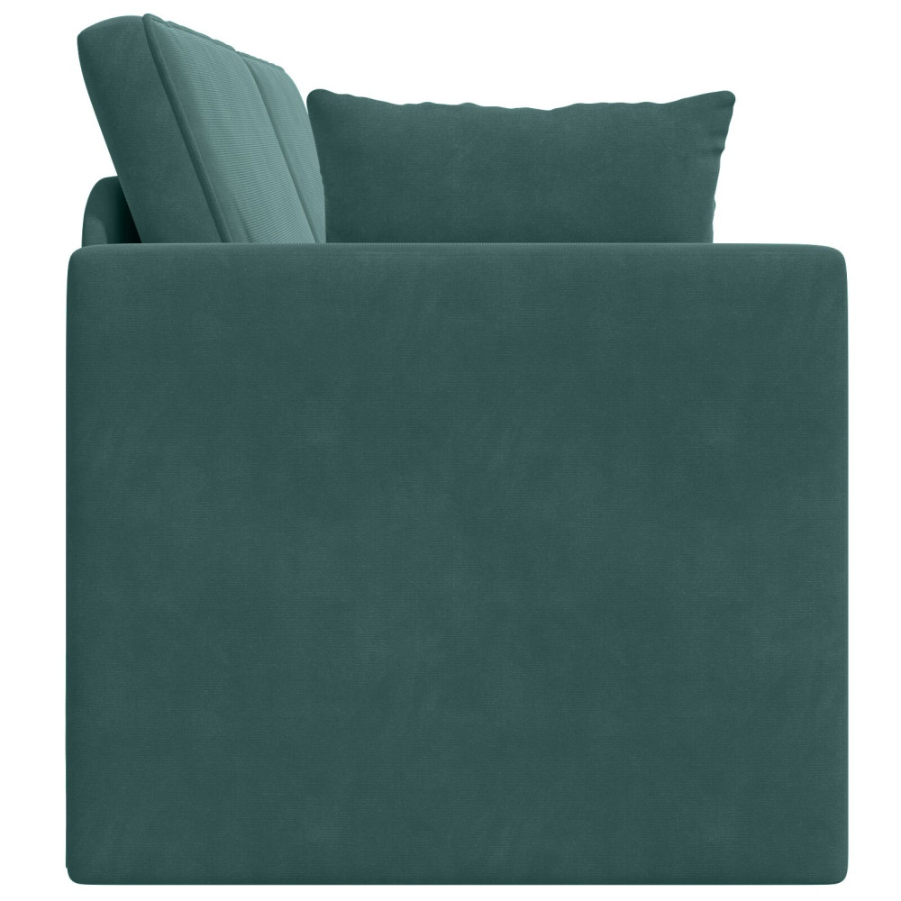 Produktbild för Golvbäddsoffa Mörkgrön 213 x 70 x 77 cm Sammet