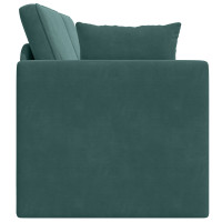Produktbild för Golvbäddsoffa Mörkgrön 213 x 70 x 77 cm Sammet