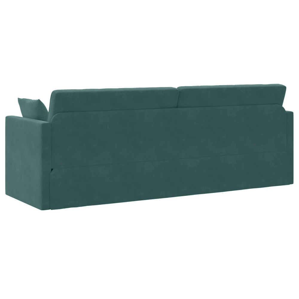 Produktbild för Golvbäddsoffa Mörkgrön 213 x 70 x 77 cm Sammet