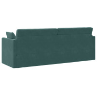 Produktbild för Golvbäddsoffa Mörkgrön 213 x 70 x 77 cm Sammet