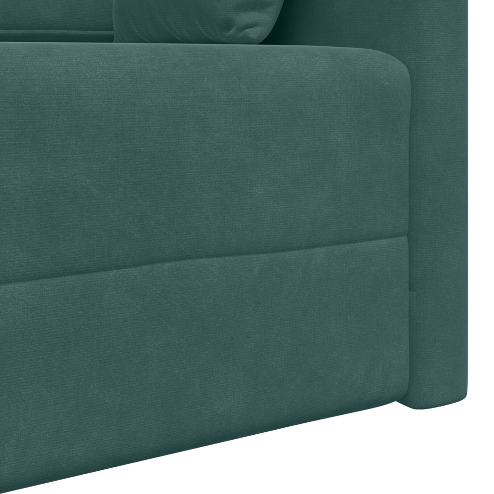 Produktbild för Golvbäddsoffa Mörkgrön 213 x 70 x 77 cm Sammet