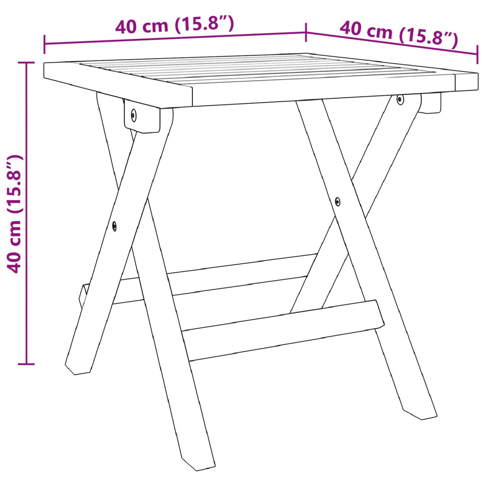 Produktbild för Solsäng 3 pcs Brun Massivt Akaciaträ