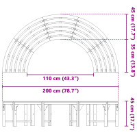 Produktbild för Trädbänk 4-Antal sittplatser 210 x 80 x 45 cm