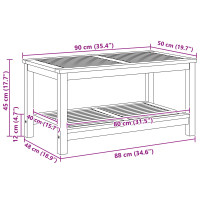 Produktbild för Sidobord Olivenatur 90 x 50 x 45 cm Massivt Akaciaträ