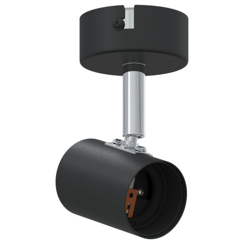 vidaXL Takspotlight med strålkastare Svart 6,5 x 6 x 11,5 cm Metall