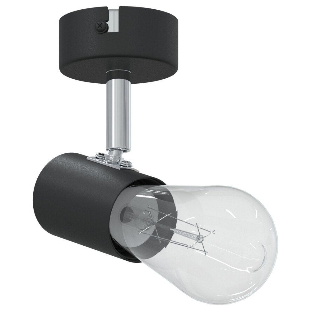 Produktbild för Takspotlight med strålkastare Svart 6,5 x 6 x 11,5 cm Metall