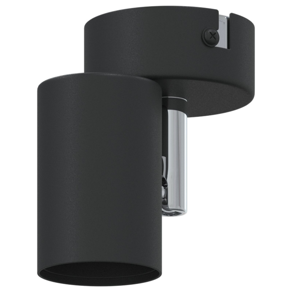 Produktbild för Takspotlight med strålkastare Svart 6,5 x 6 x 11,5 cm Metall