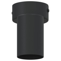 Produktbild för Takspotlight med strålkastare Svart 6,5 x 6 x 11,5 cm Metall