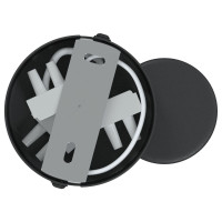 Produktbild för Takspotlight med strålkastare Svart 6,5 x 6 x 11,5 cm Metall