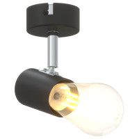 Produktbild för Takspotlight med strålkastare Svart 6,5 x 6 x 11,5 cm Metall