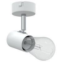 Produktbild för Takspotlight med strålkastare Vit 6,5 x 6 x 11,5 cm Metall