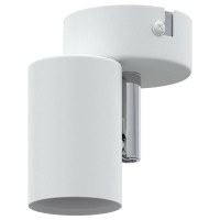 Produktbild för Takspotlight med strålkastare Vit 6,5 x 6 x 11,5 cm Metall