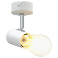 Produktbild för Takspotlight med strålkastare Vit 6,5 x 6 x 11,5 cm Metall