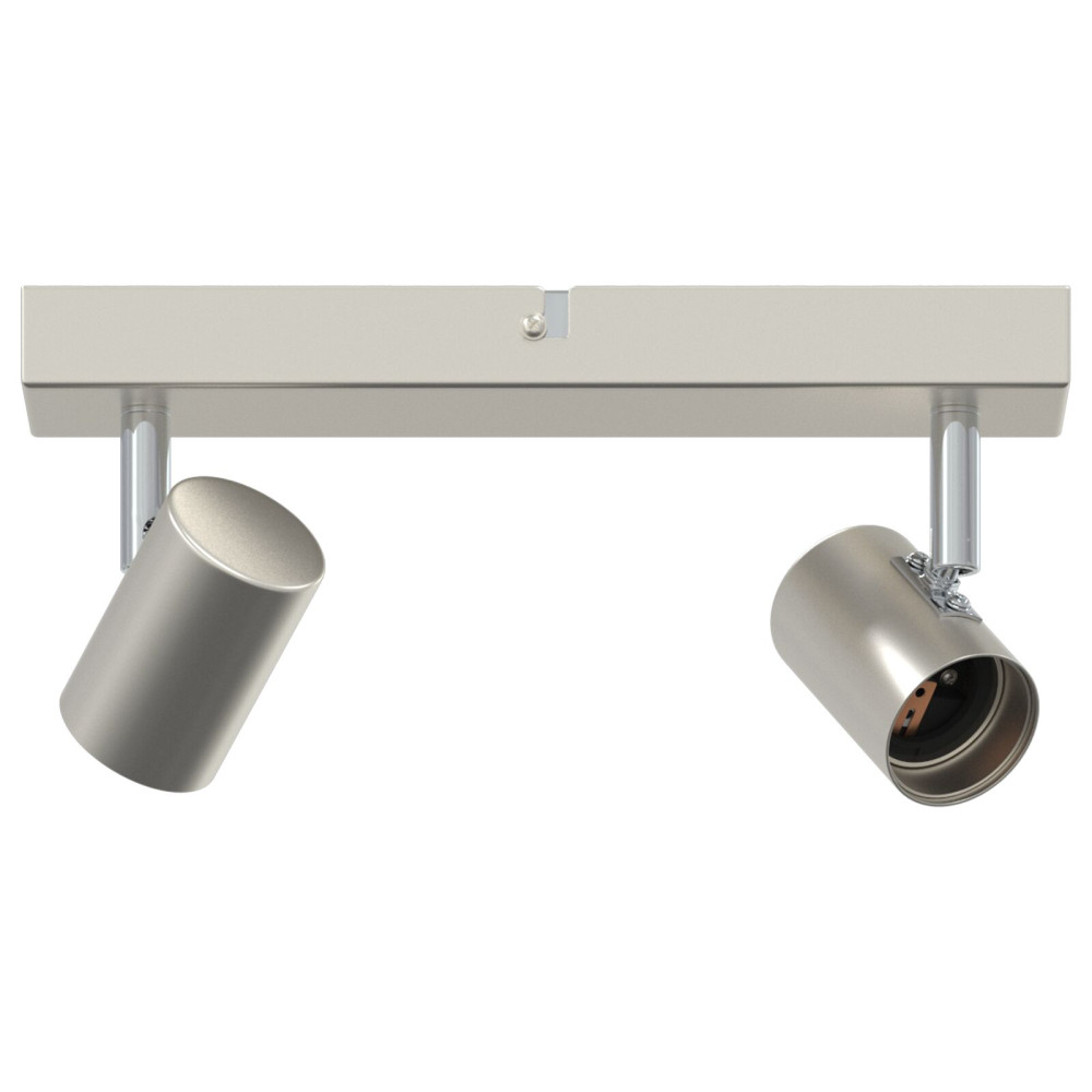 Produktbild för Takspotlight med strålkastare Nickel 26 x 6,5 x 11,5 cm Metall