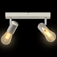Produktbild för Takspotlight med strålkastare Nickel 26 x 6,5 x 11,5 cm Metall