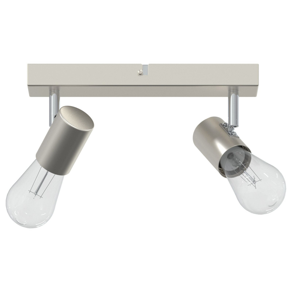 Produktbild för Takspotlight med strålkastare Nickel 26 x 6,5 x 11,5 cm Metall