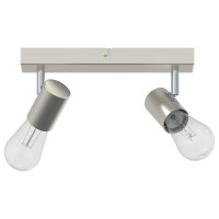 Produktbild för Takspotlight med strålkastare Nickel 26 x 6,5 x 11,5 cm Metall