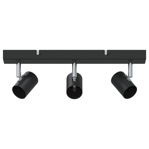 vidaXL Takspotlight med strålkastare Svart 38 x 6,5 x 11,5 cm Metall